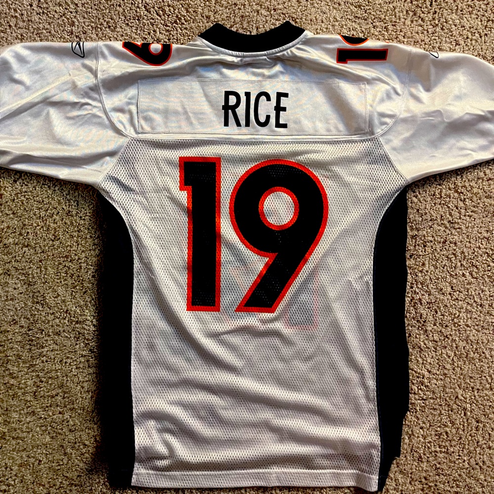 A RARE Jerry Rice Denver Bronco jersey.